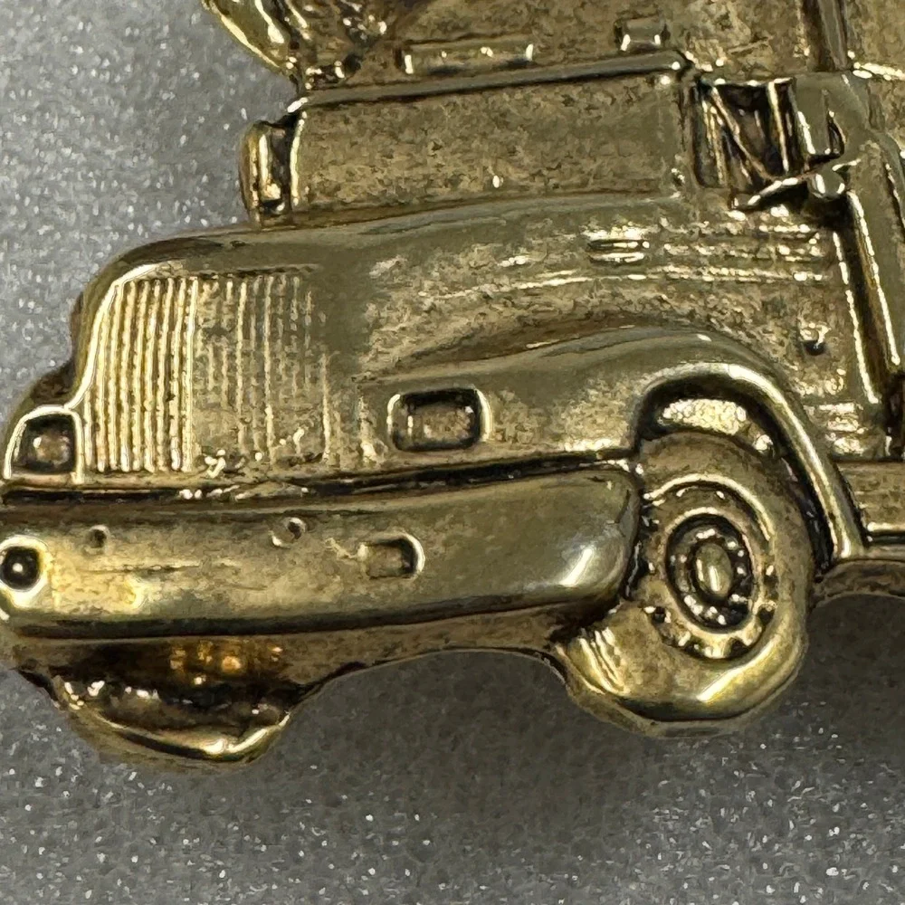 Gold Tone Eagle Trucker Truck Belt‎ Buckle Metal